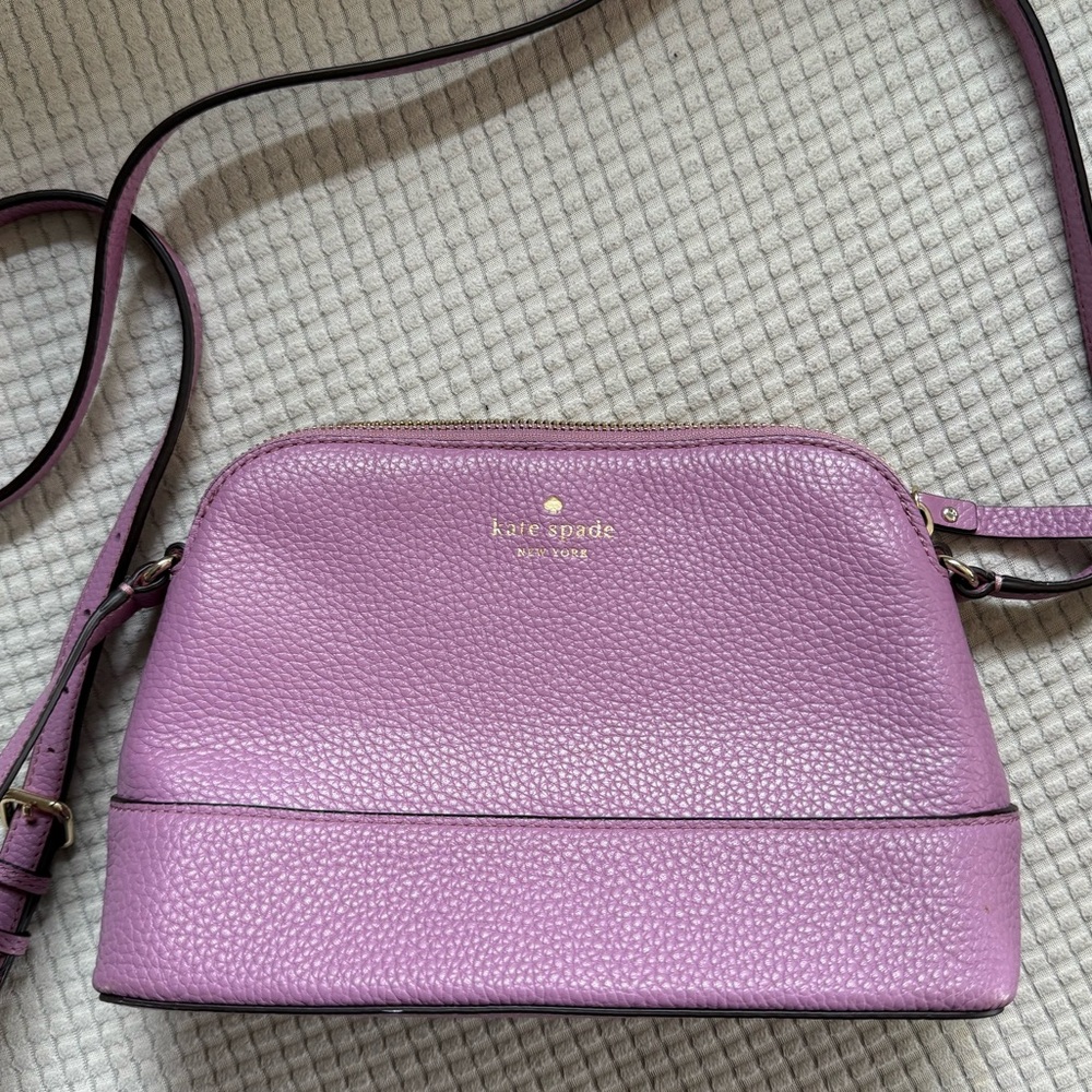 Kate Spade Southport Ave Hannah Leather Crossbody Bag (purple/lilac)